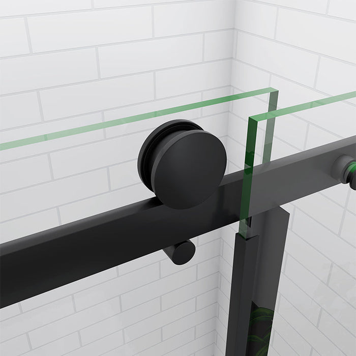 AICA-bathrooms-Black-Sliding-Shower-Doors-Frameless-Enclosure-4