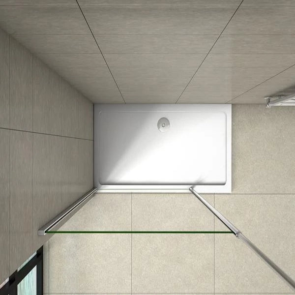 Walk in Wet Room Shower screen ceiling strut 8mm Nano Glass
