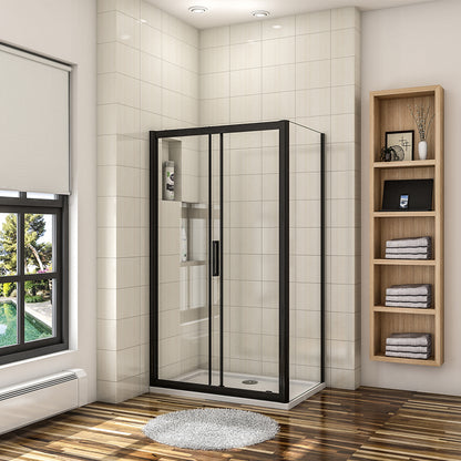 150x70CM-Black-sliding-shower-Enclosure-8MM-NANO-Glass-2
