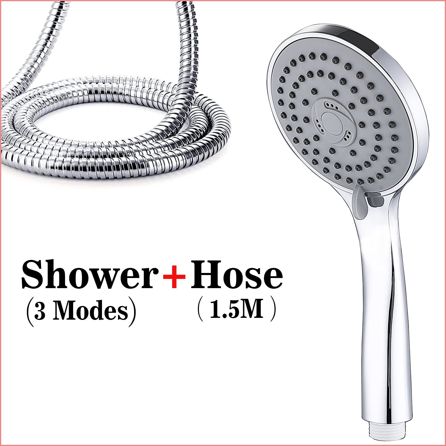 AICA Shower Head And Hose Square Round Overhead,Hand Shower,Hose,Spray