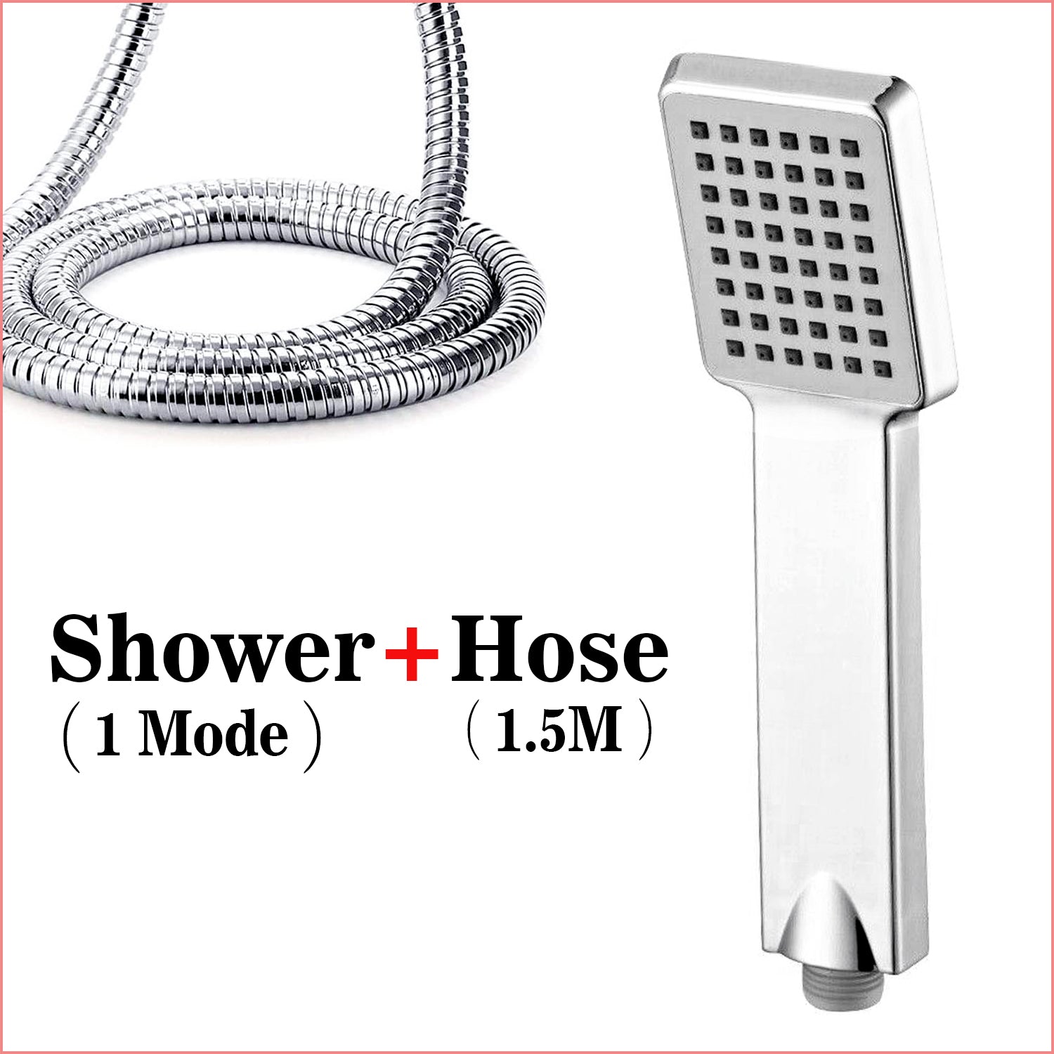 AICA Shower Head And Hose Square Round Overhead,Hand Shower,Hose,Spray