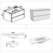 1000mm white bathroom vanity unit