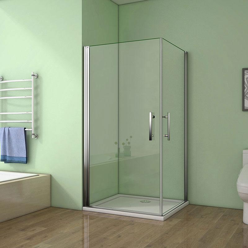 AICA Shower Enclosure Corner Entry Pivot Door b