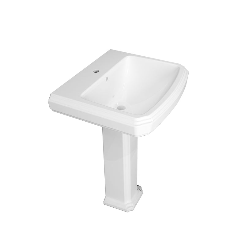 AICA Bathroom Traditional Pedestal Basin Sink  Full Floorstanding  - 1 Tap Hole