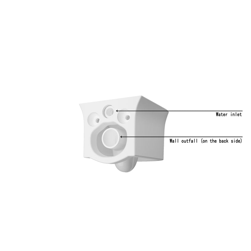 AICA Bathroom Rimless Wall Hung Toilet Pan WC Soft Close Seat (UF)