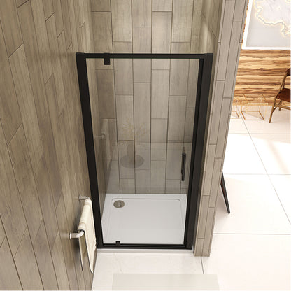 AICA Shower Enclosure,Shower Door Black Pivot,1850mm Shower Pivot