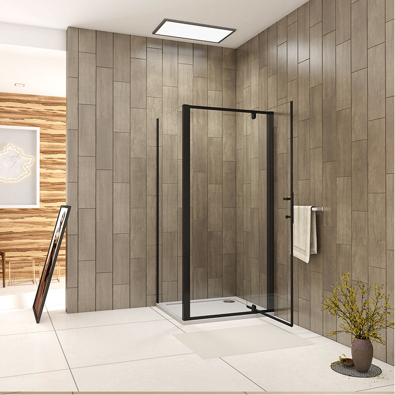 Black Pivot Shower Enclosures 1000mm Door rectangle enclosures