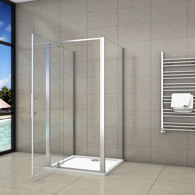 Pivot Shower Enclosure 70x70CM Glass Clear Double Side Panel