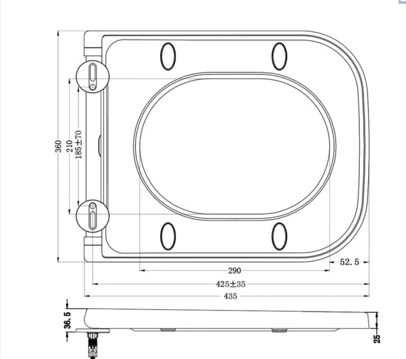 AICA Bathroom Back To Wall Toilet Pan WC Soft Close Seat (UF) BTW
