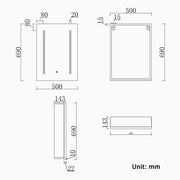 fog-free mirror cabinet with shaver socket