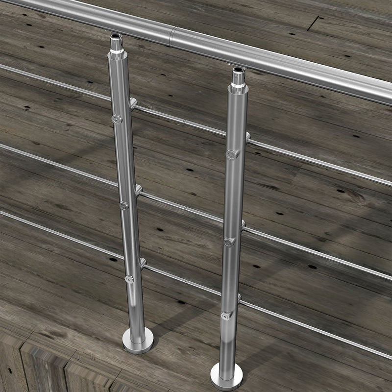 304 Stainless Steel Railing Connector Kit for Railing (3 or 5 Crossbars)
