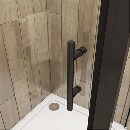 Black Pivot Shower Enclosures, PIVOT GLASS 1000mm Door, rectangle enclosures