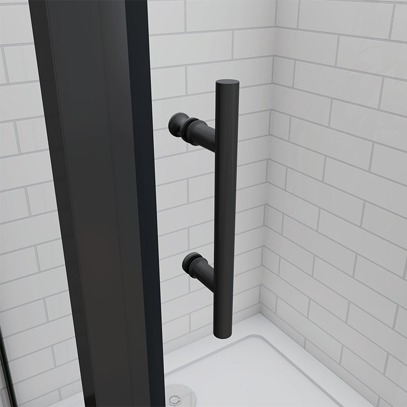 Black Pivot Shower rectangle enclosures 700-1000 x 1850mm