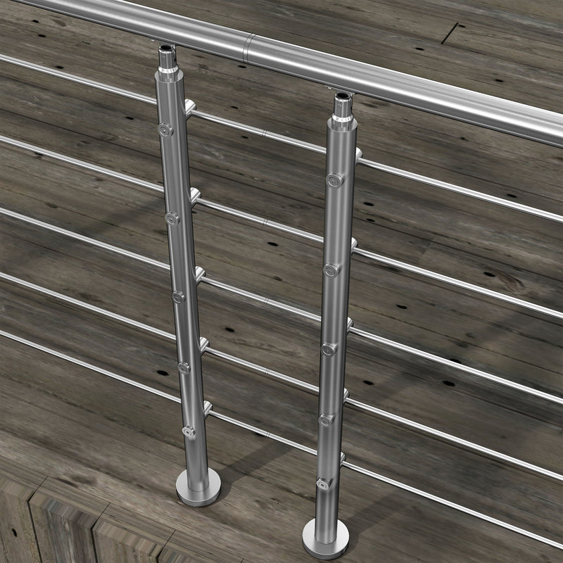 304 Stainless Steel Railing Connector Kit for Railing (3 or 5 Crossbars)