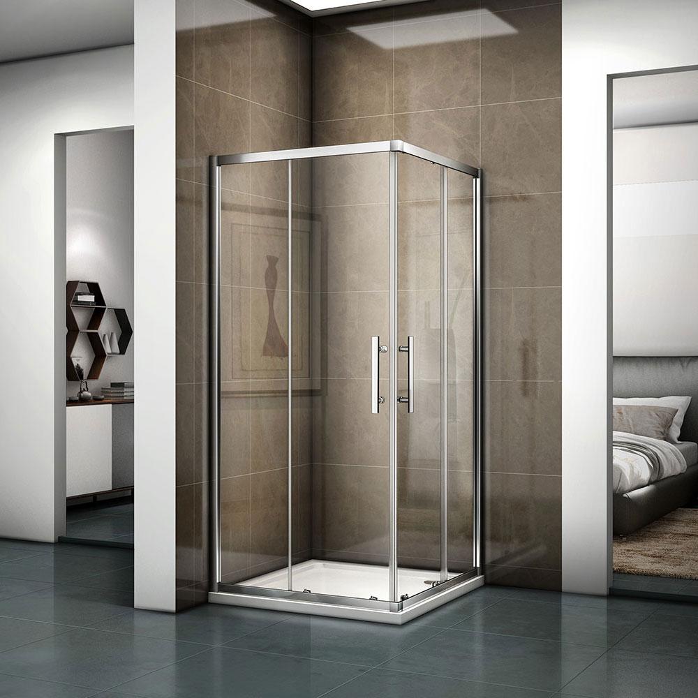 corner entry Shower enclosure double sliding door mrc
