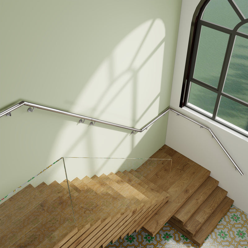 AICA Stair Steps 304 Stainless Steel Handrail for Wall Mount Pipe Stair Handrail