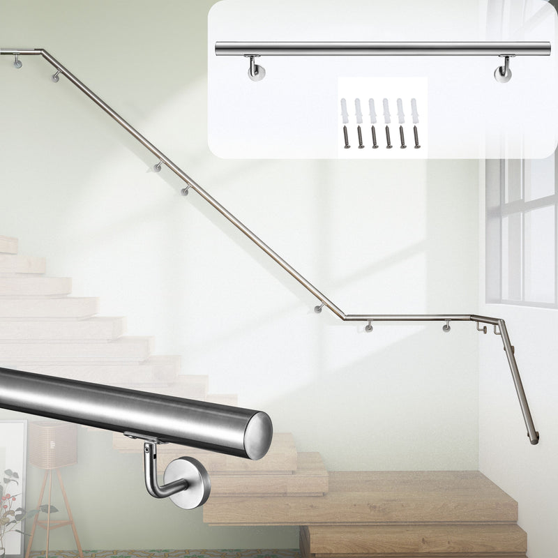 AICA Stair Steps 304 Stainless Steel Handrail for Wall Mount Pipe Stair Handrail
