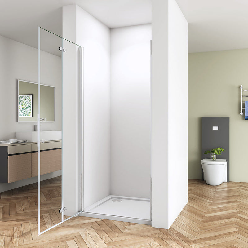 AICA bi fold shower frameless enclosures 10