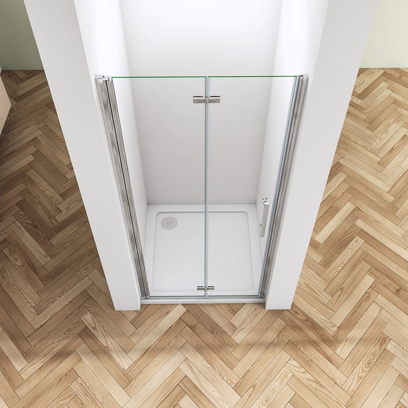 AICA bi fold shower frameless enclosures 12