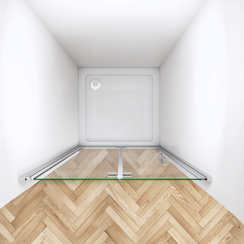 AICA bi fold shower frameless enclosures 13