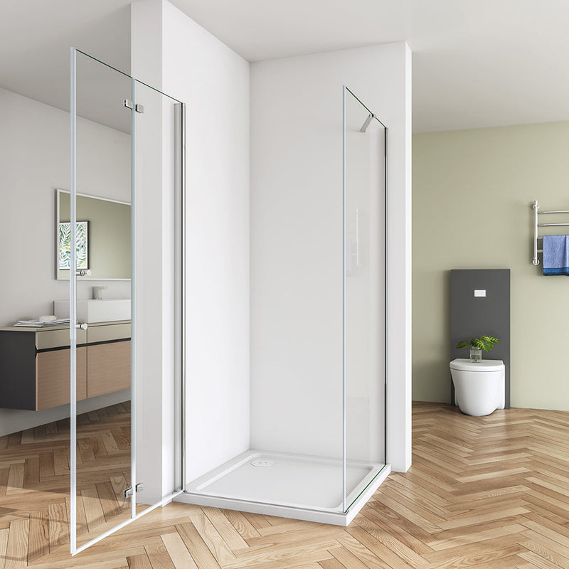 AICA bi fold shower frameless enclosures 3