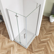 AICA bi fold shower frameless enclosures 1