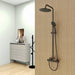 AICA Black Round Shower Set