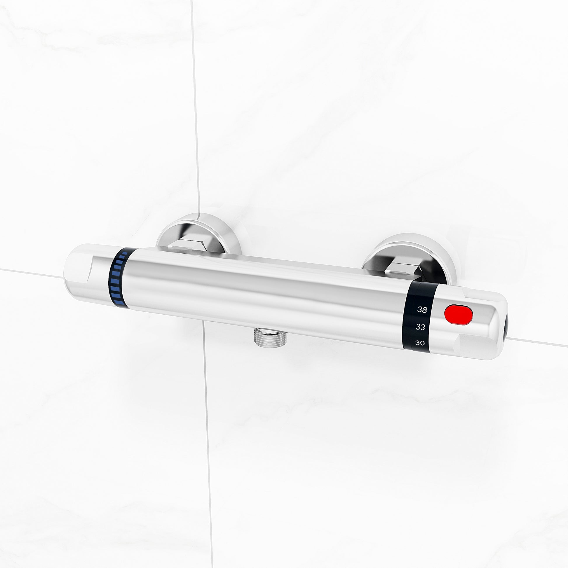 AICA NEW Thermostatic Shower Mixer Chrome Round Bar Valve