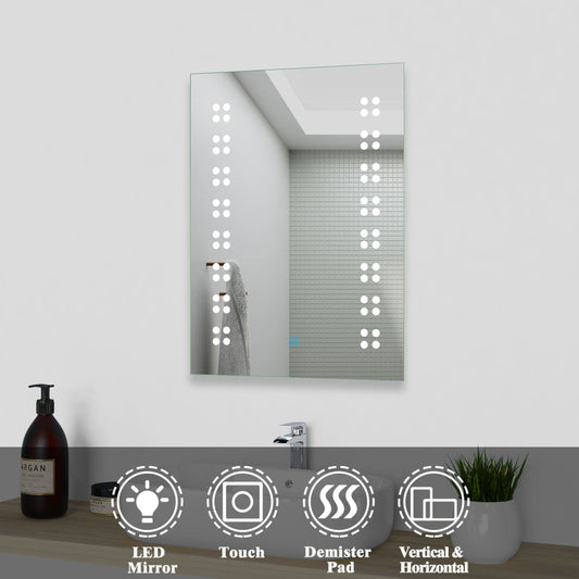 Fogless Bathroom mirror with LED lights