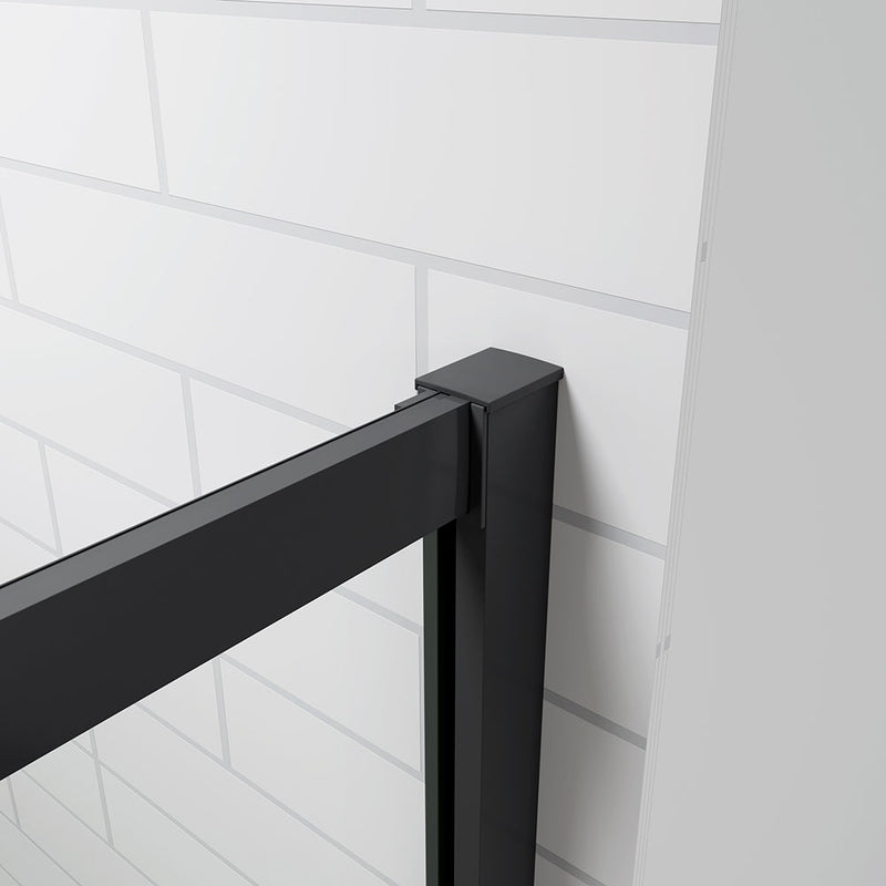 AICA Black Quadrant Shower Sliding Enclosure 90x90x185cm
