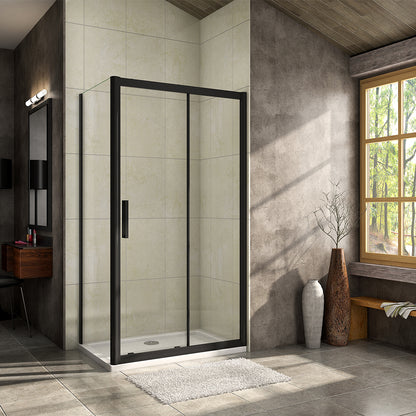 AICA-Bathroom-Sliding-Shower-BLACK-Enclosure-160x90CM-Glass-2