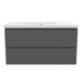 grey wall-hung vanity unit with basin