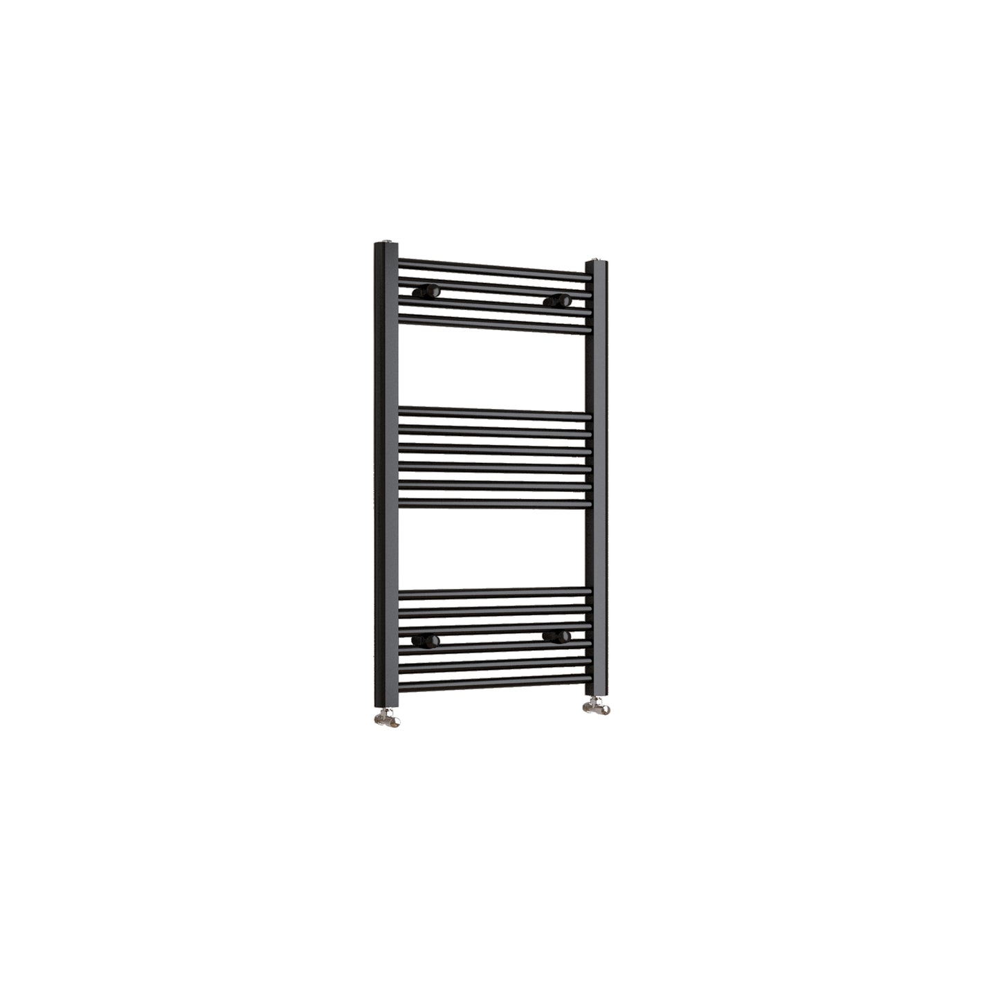 Black Heated Towel Rail Straight Bathroom Ladder Radiator