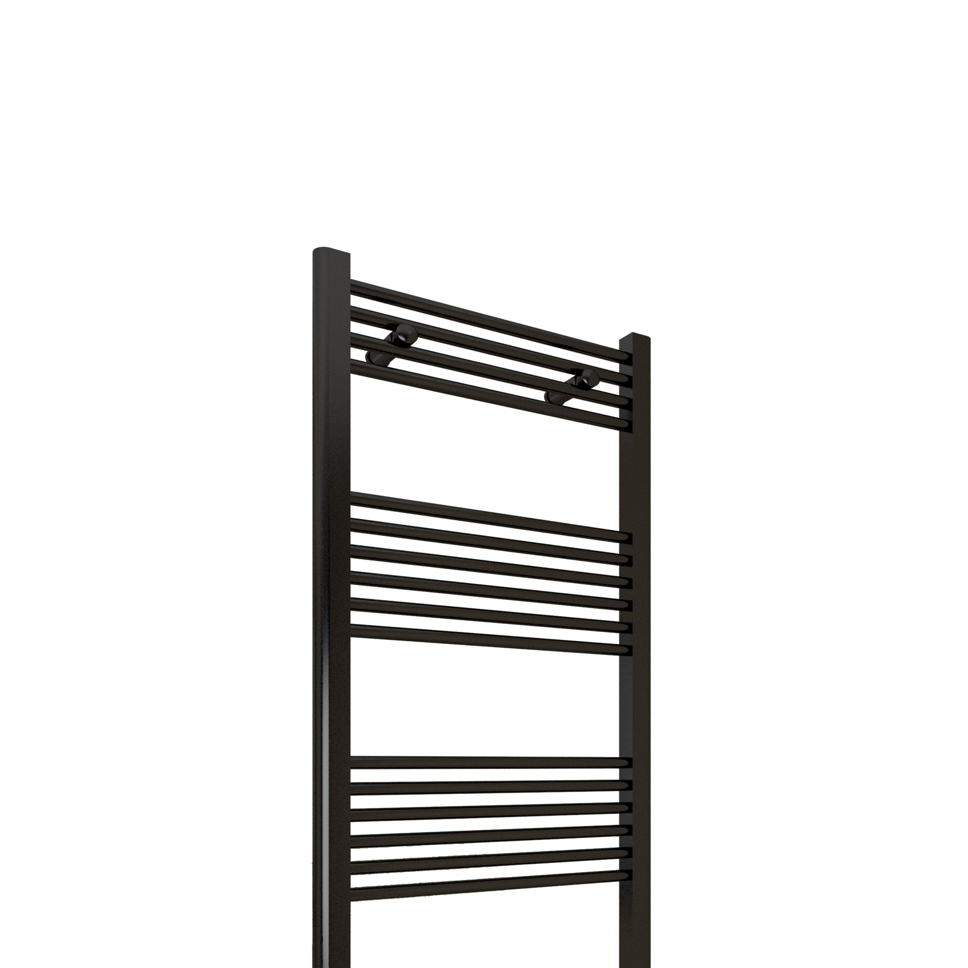 Matt Black Bathroom Central Heating Towel Rail Straight Designer Ladde