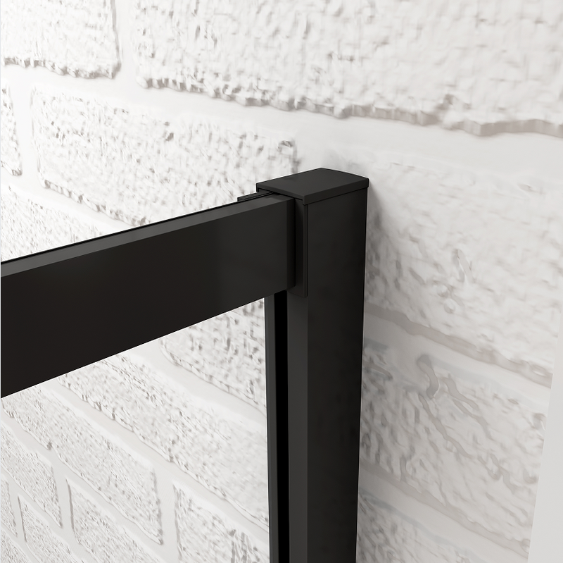 Equal Corner Entry Shower Black Enclosure Sliding Door