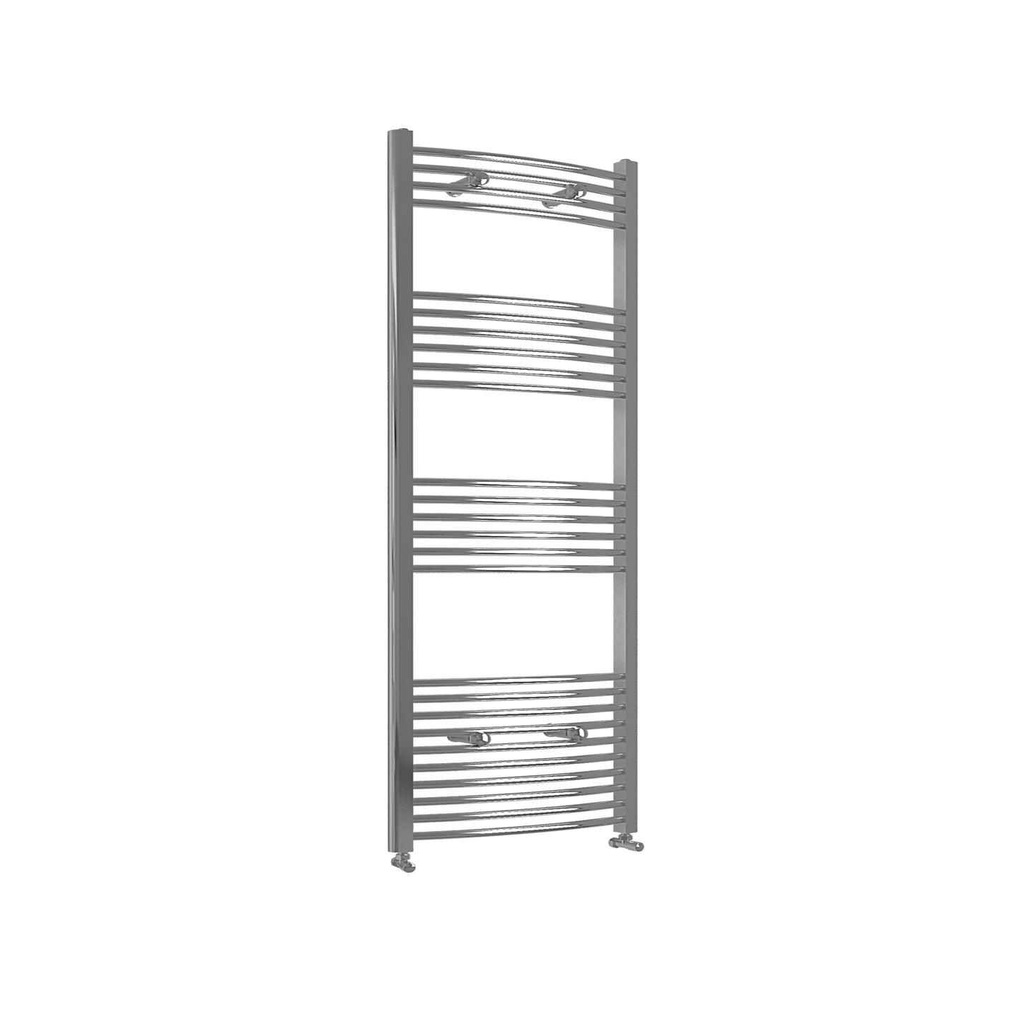 Chrome Bathroom Central Heating Towel Rail Curved Designer Ladder Radiator Warmer