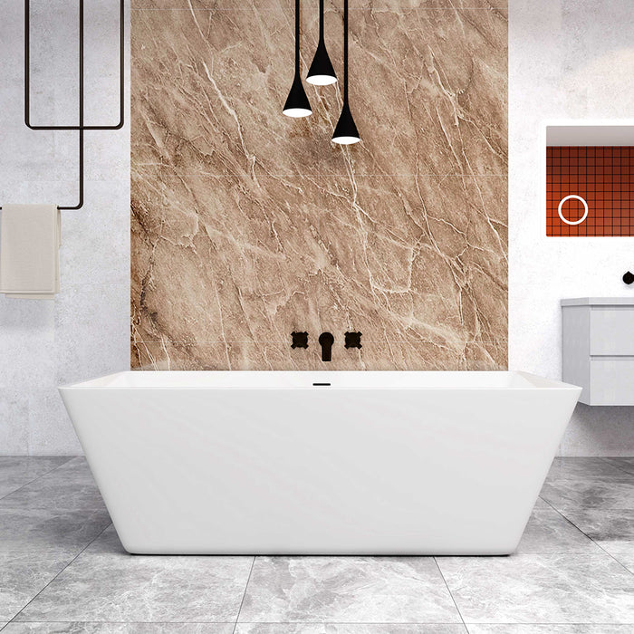 Freestanding Double Ended Bath Tub 1700x800mm Integral Waste & Overflow