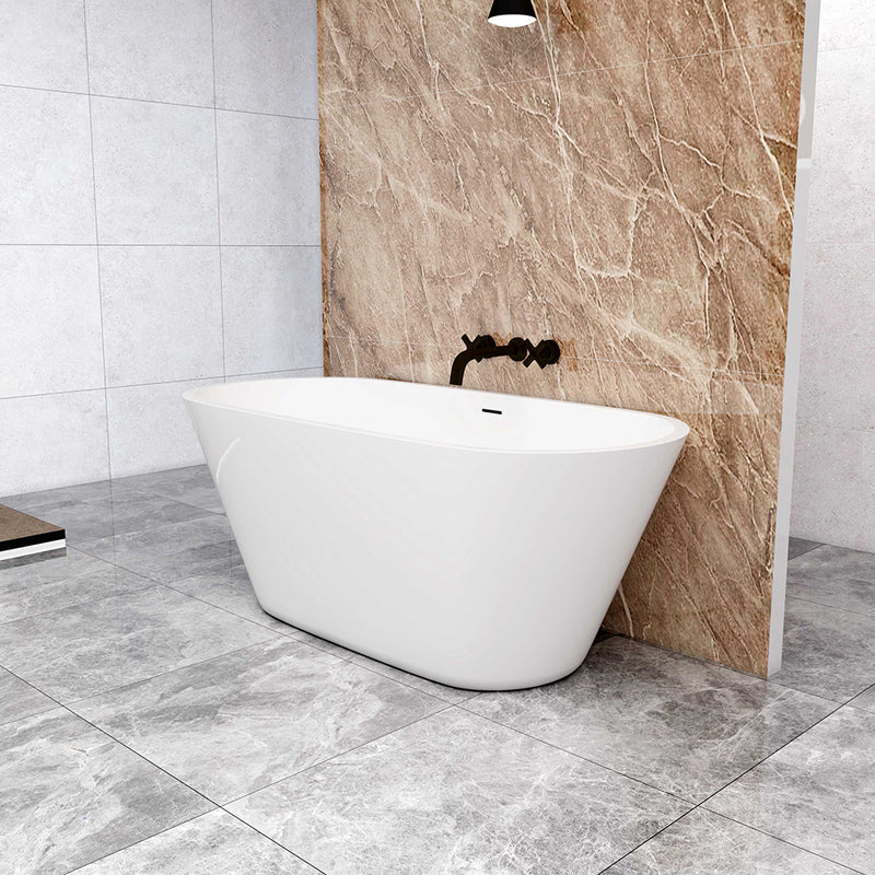 AICA Bathroom Bathtub Freestanding Double Ended Bath 1500x700mm