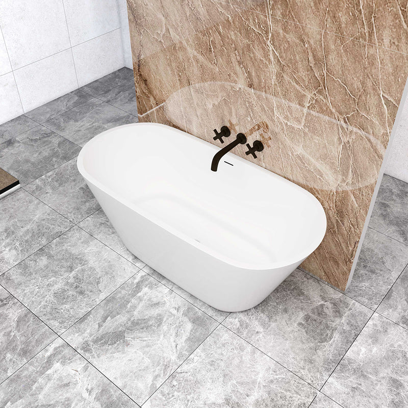 AICA Bathroom Bathtub Freestanding Double Ended Bath 1500x700mm