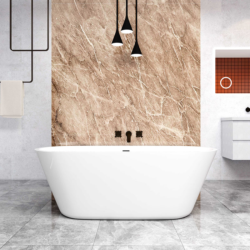 AICA Bathroom 1700x800mm Freestanding Double Ended Bath Bathtub