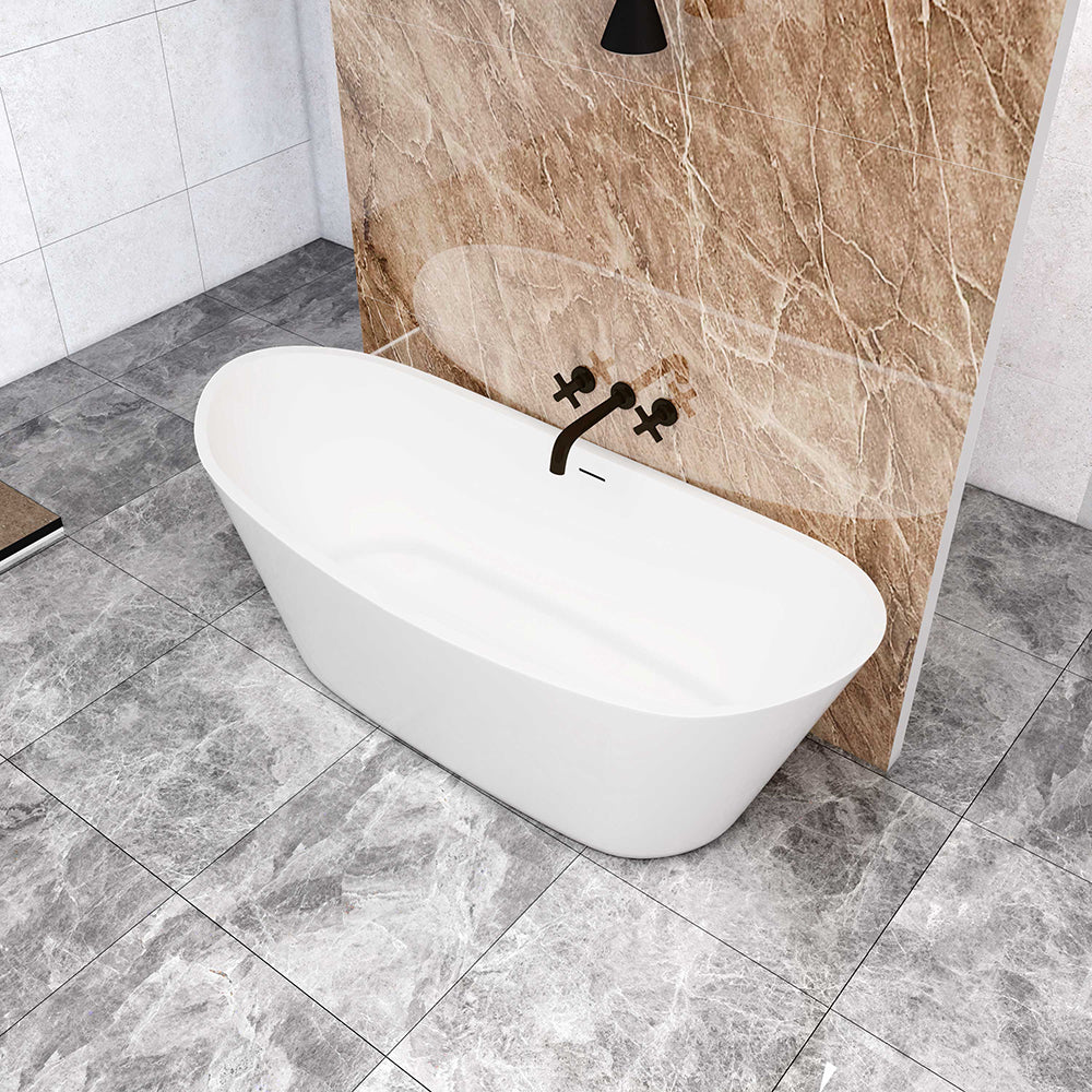 Bathroom Freestanding Double Ended Bath Bathtub 1700x720mm — Aica  Bathrooms--United Kingdom