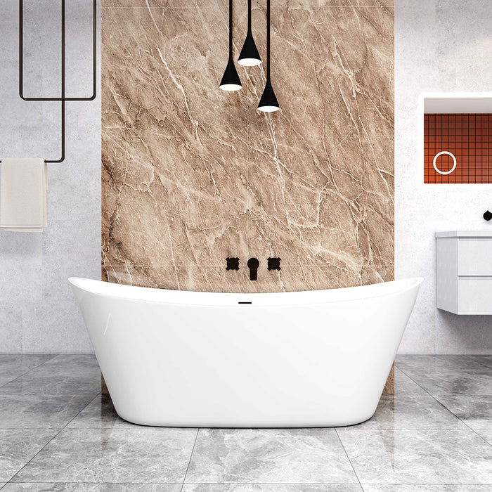 Bathroom Freestanding Double Ended Bath Bathtub 1700x720mm