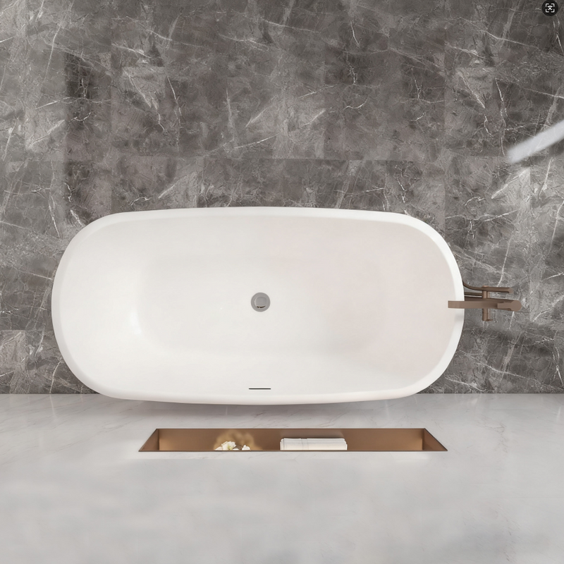 AICA Bathroom Freestanding Double Ended Bathtub 1500x720mm