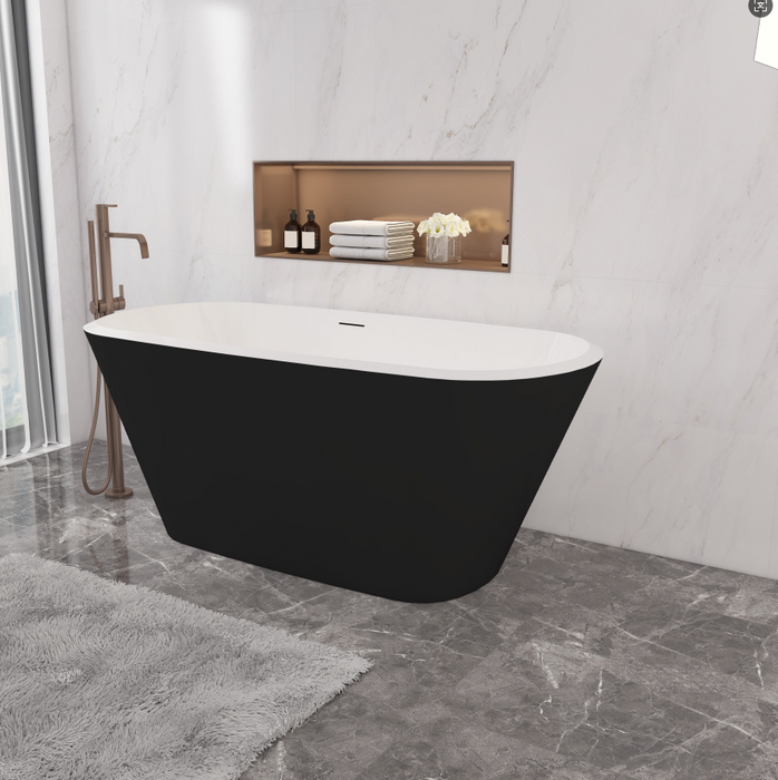 AICA Bathroom Freestanding Double Ended Bathtub 1500x720mm