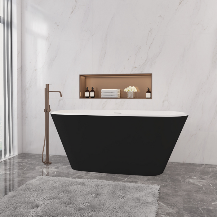 AICA Bathroom Freestanding Double Ended Bathtub 1500x720mm