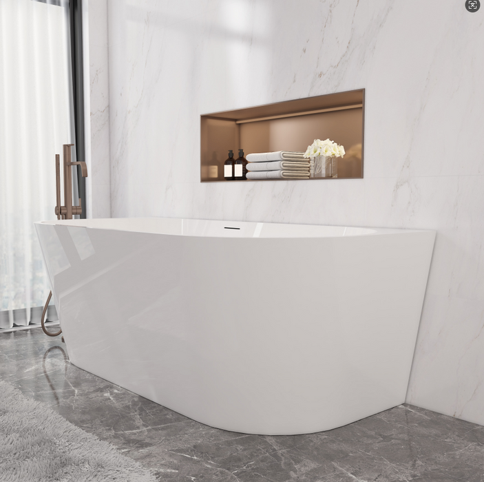 AICA Bathrooms Double Ended Bath Acrylic Bathtub 1700x800mm