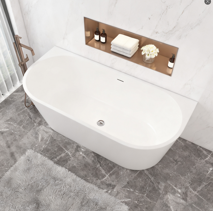 AICA Bathrooms Double Ended Bath Acrylic Bathtub 1700x800mm