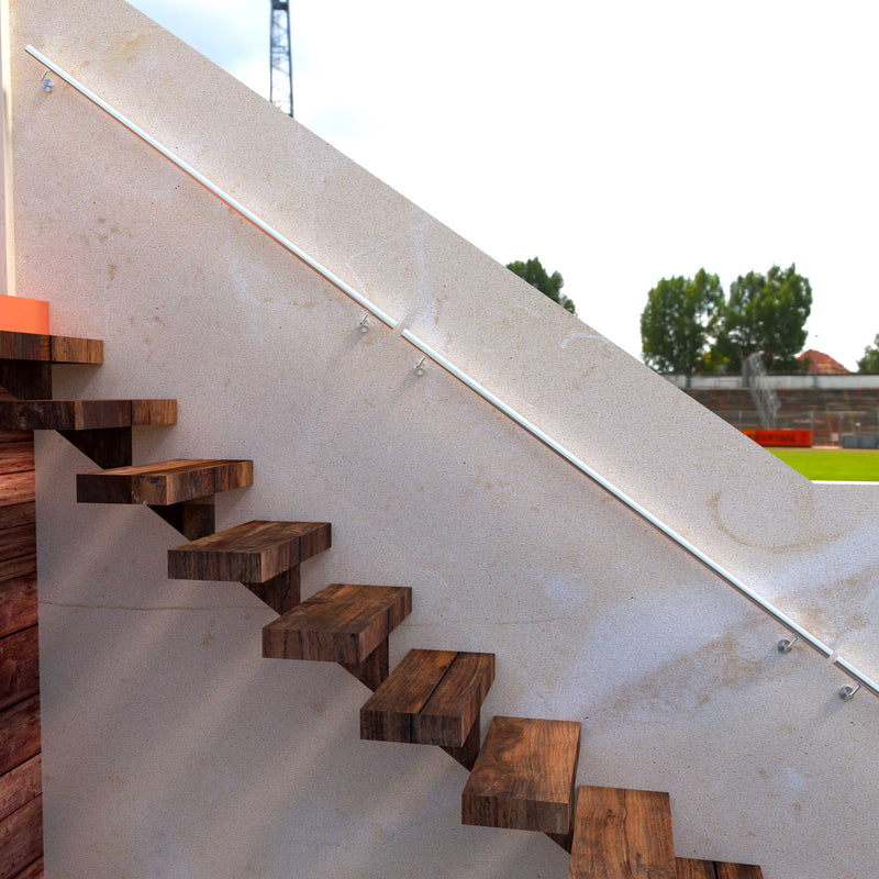 Stair Steps 304 Stainless Steel Handrail for Wall Mount Pipe Stair Handrail