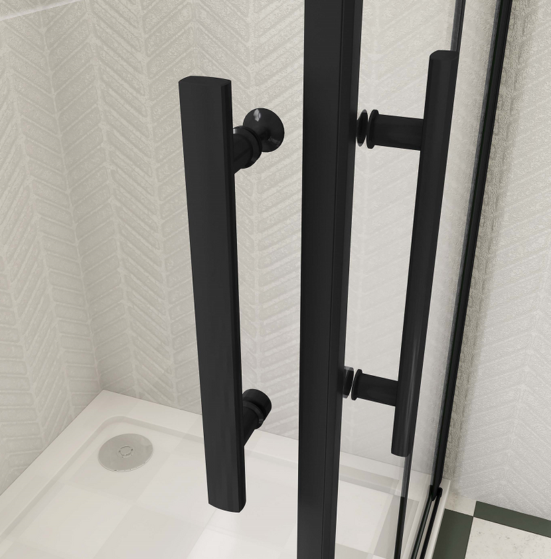 AICA Frameless Bi fold Shower Door Pivot Enclosure