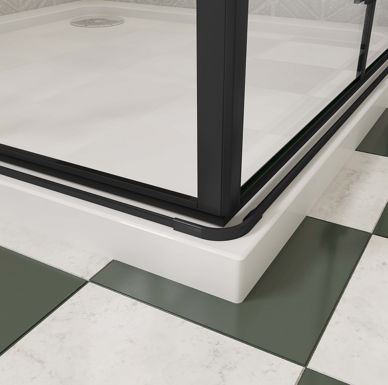 AICA Frameless Bi fold Shower Door Pivot Enclosure